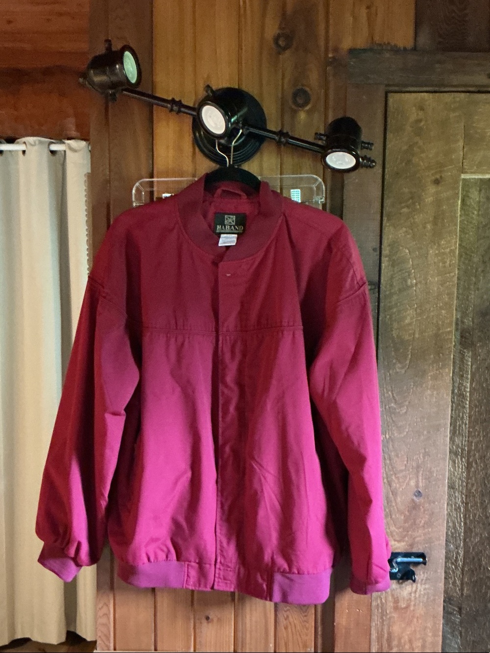 Haband Men's Maroon Bomber Jacket